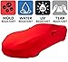C7 Corvette Indoor Car Cover - Custom Fit Ultraguard Stretch Satin Dust Proof, High End with Storage Bag for 2014-2019 Stingray, Z51, Z06, Grand Sport Corvettes (Red)