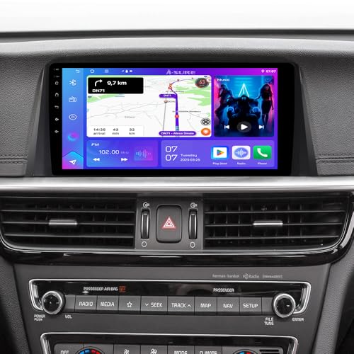ASURE Android 15 Car Stereo Radio for Kia Optima K5 2016-2020 - 10.1 Touchscreen Radio with 4+64G Wireless CarPlay Android Auto GPS Navigation Bluetooth 5.4 WiFi 6 DSP Backup Camera Support SWC