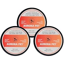Aurora Pet Organic Paw Balm for Dogs & Cats 2.1 oz | Soothes, Heals & Protects Dry, Cracked Paws, Noses & Elbows | All-Natural Skin Repair & Moisturizer 3 Pack