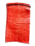 St Boniface Bag Company | Red Mesh Bags | Size: 19 X 32 | Mesh Firewood Bags | Reusable Produce Bags | Potato Bags | Onion Bags | 50 lbs Capacity | Washable Mesh Bags with Drawstring | Large (5)