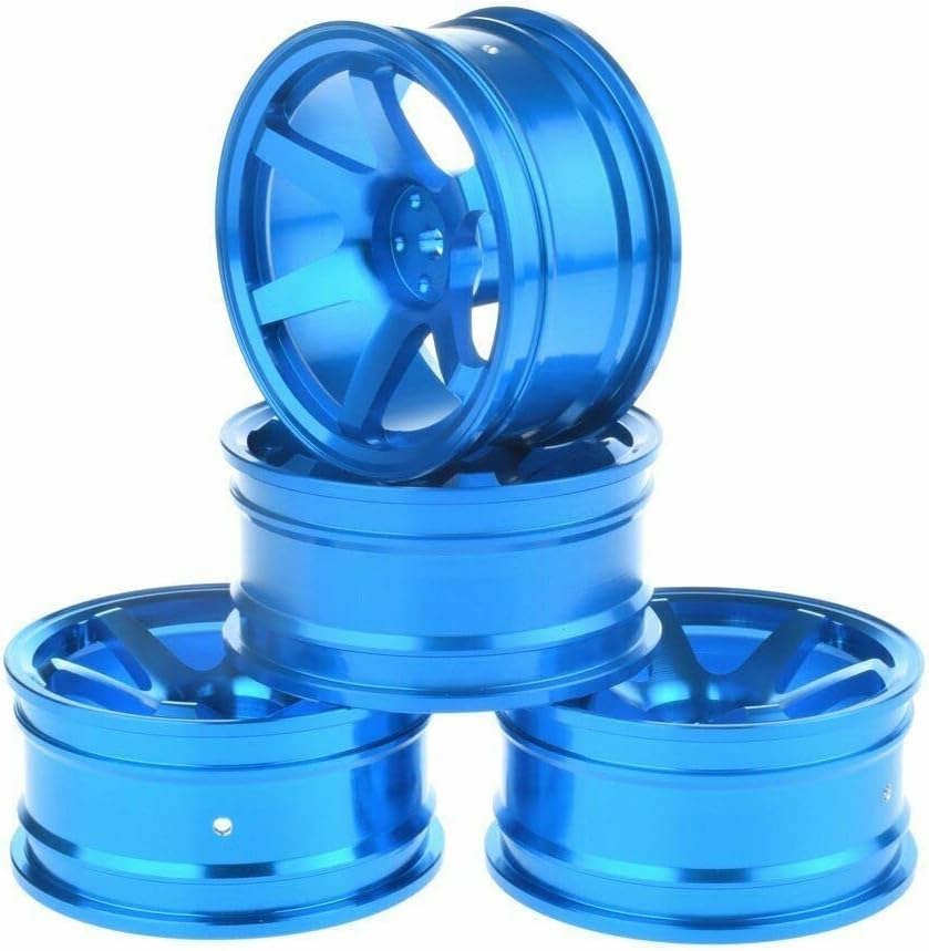 4Pack Durable Alloy Wheels Hub Rims for Tamiya 1/10 RC Car TT01 TT02 for Sakura for