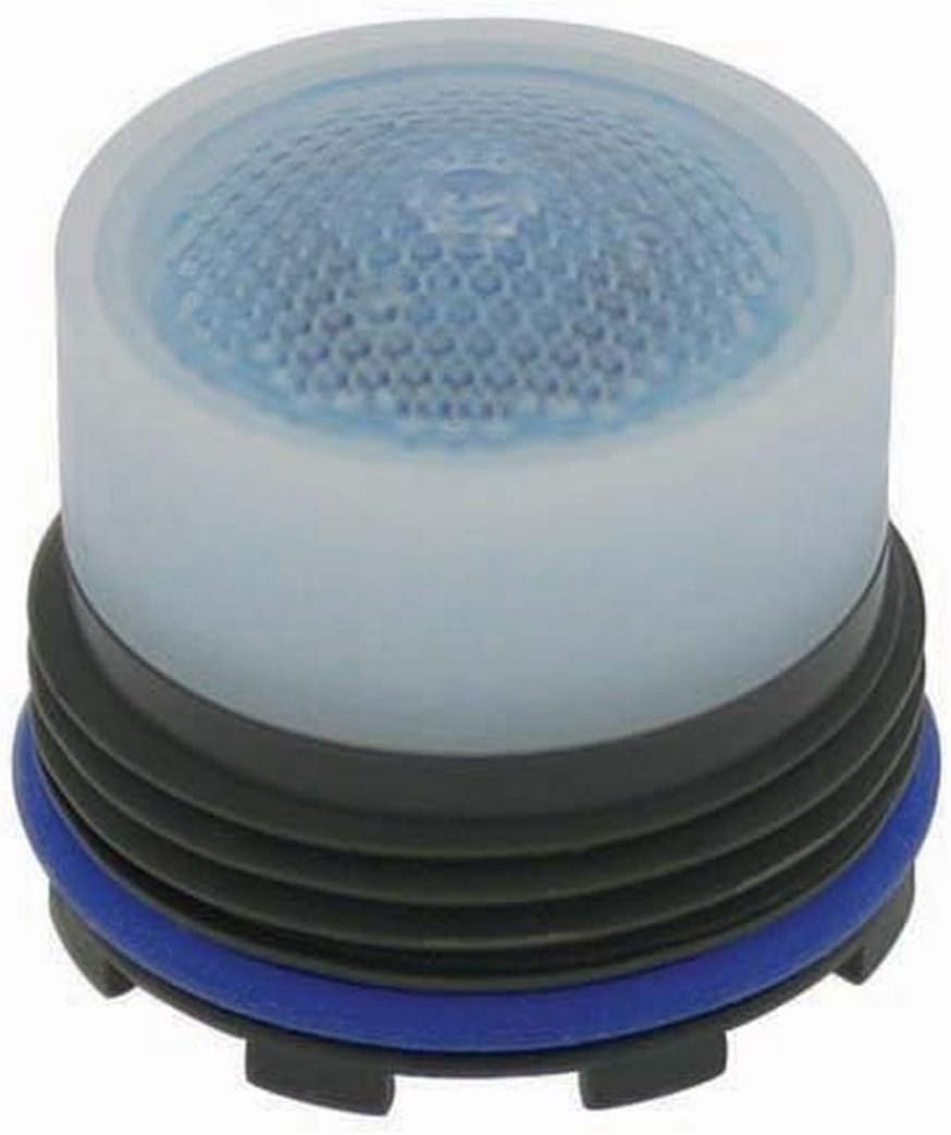 Neoperl 13 0680 5 California Standard Flow PCA Cache Perlator HC Aerator, Tom Thumb Size, 1.8 GPM, Light Blue/Clear Dome, Honeycomb, Aerated, M16.5 x 1 Threads, Plastic, 0.591" Height