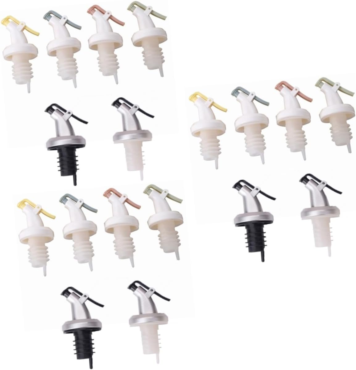 Ciieeo 18pcs Wine Aerator Pourer Oil Vinegar Bottle Silicone Spout Easy to Use for Cooking Bars Restaurants