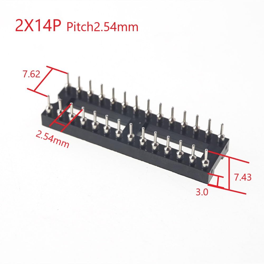 Wiring Connecting Terminals - 10PCS Female Pin Header Strip 20 Pin Pitch 2.54 mm Single Row Female Pin Header 1x20 1 * 20 PCB Connector