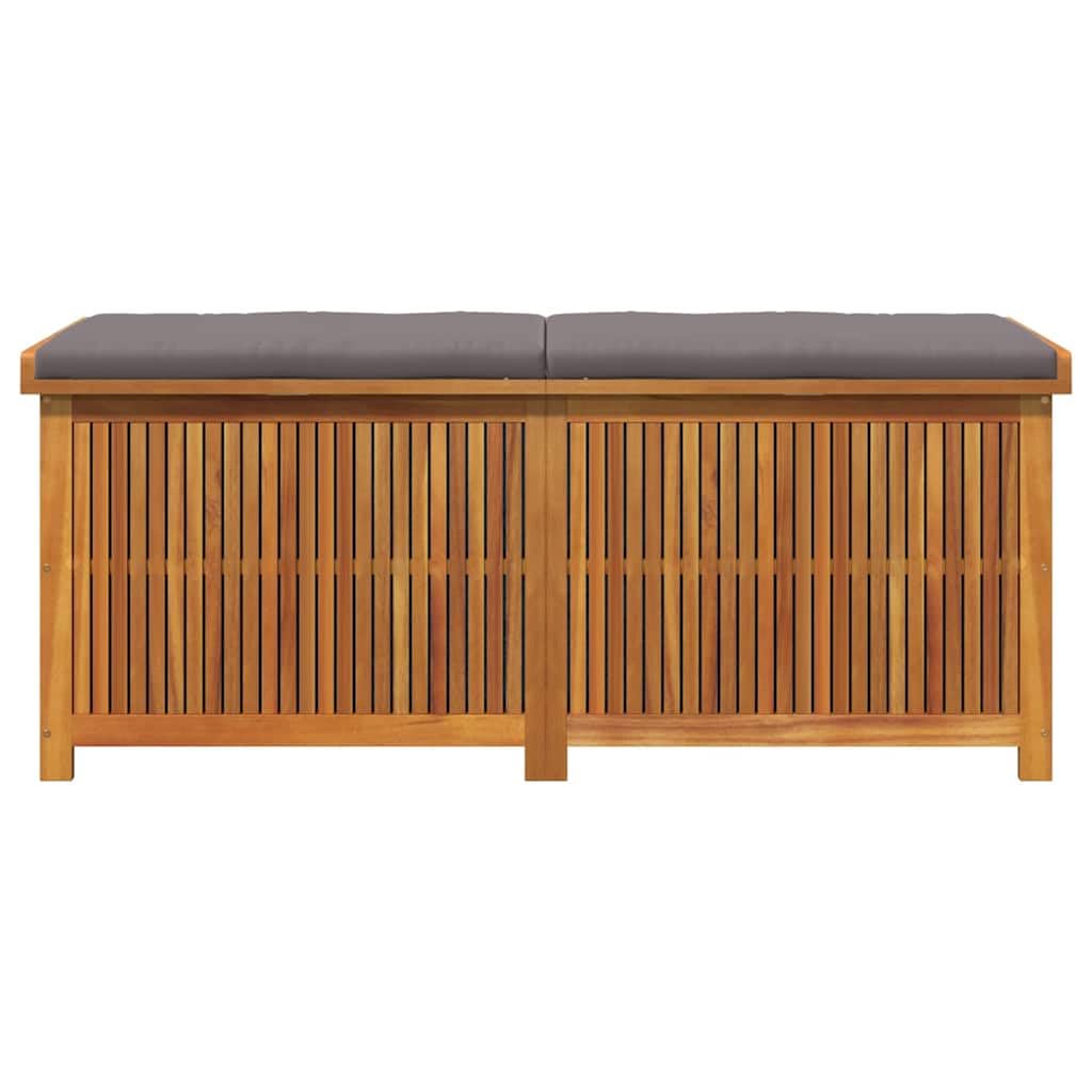 Hommdiy Outdoor-Kissenbox Gartenbox Auflagenbox Wasserdicht Holz 150x50x60 cm Massivholz Akazie
