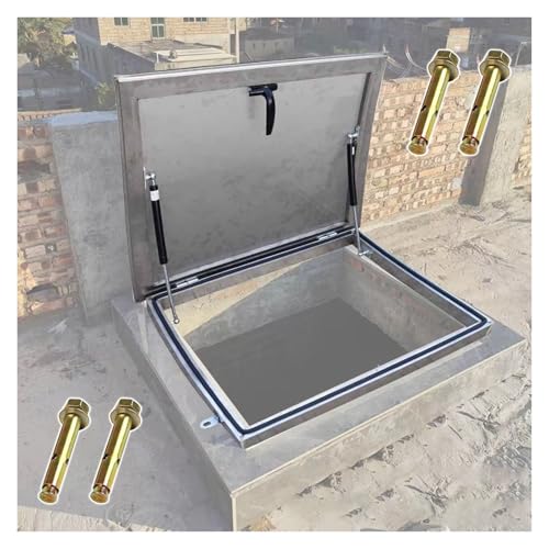 Trappe de toit avec ressorts à gaz et verrou en inox pour escalier de grenier