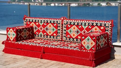 DkyyLau 4 - inch Thick Arabian Floor Sofa, Cover, Mattress, Living Room, Turkish Carpet, Bed, Children's Furniture. for Living Rooms, bedrooms, Children's .（Best Foam Set） - Image 6