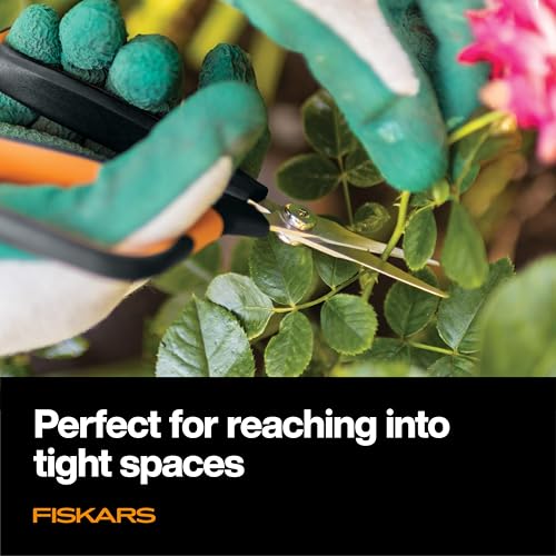 Image of Fiskars 7 inch Loop Micro-Tip Pruning Shears, Garden Snips for Intricate Cuts, Flower (Pack of 6)