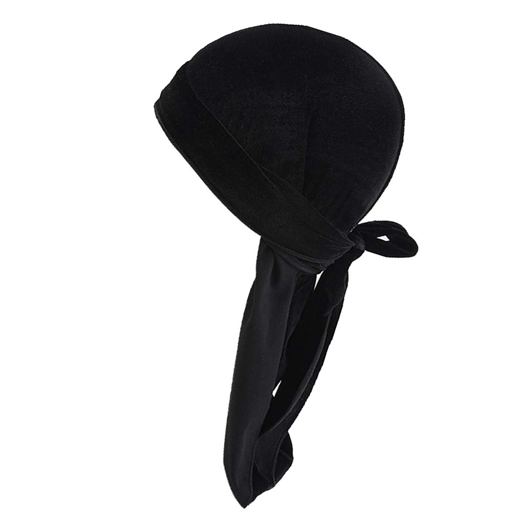 9pcs Unisex Cap Headwraps, Samt Soft Hut Kopftuch Kopfbedeckung mit Langem, Mehrfarbig