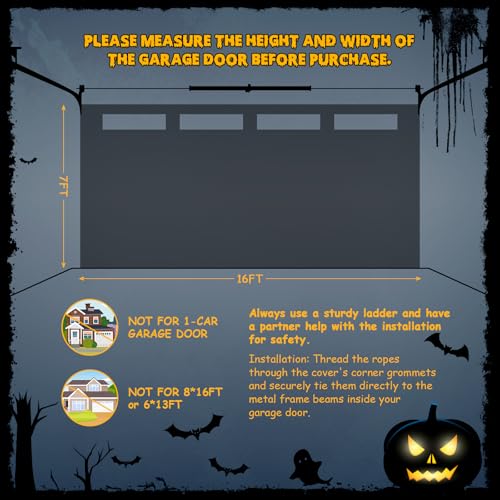 Halloween 7x16ft Garage Door Cover - image 6