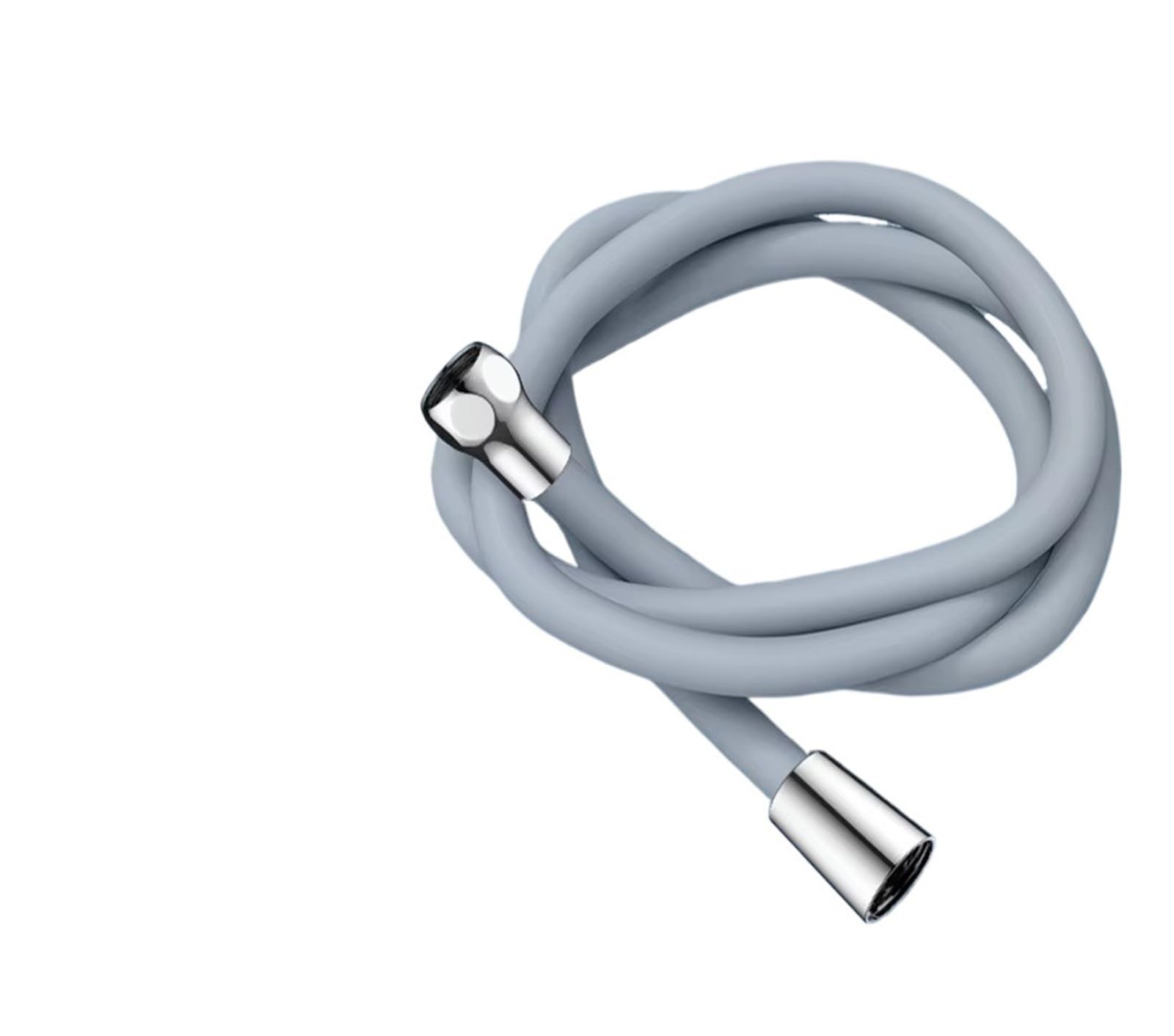 1.5/2.0/3.0M Flexible Silicone Shower Hose, Extension Water Pipe for Bathroom(Light Grey,2.0M)
