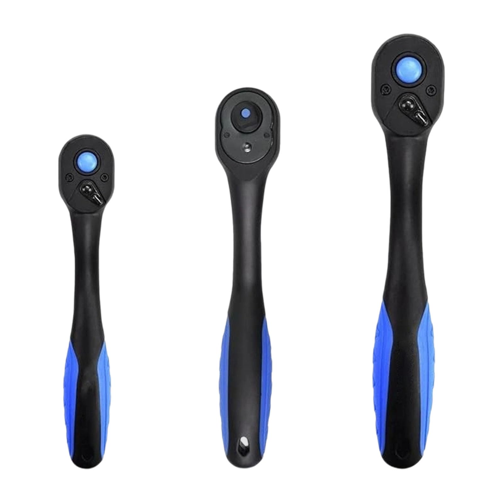 RGYBAO 3Size Ratcheting Wrench Set 72Tooth Mechanism Steel Ergonomic Grip for Enhances Leverages 1 / 2inch / 3 / 8in / 1 / 4in Drive Ergonomic Handle