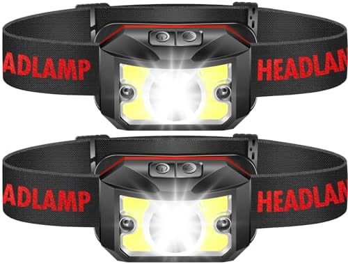 2 Pack Headlamp - Super Bright Rechargeable Flashlight, Valentine...