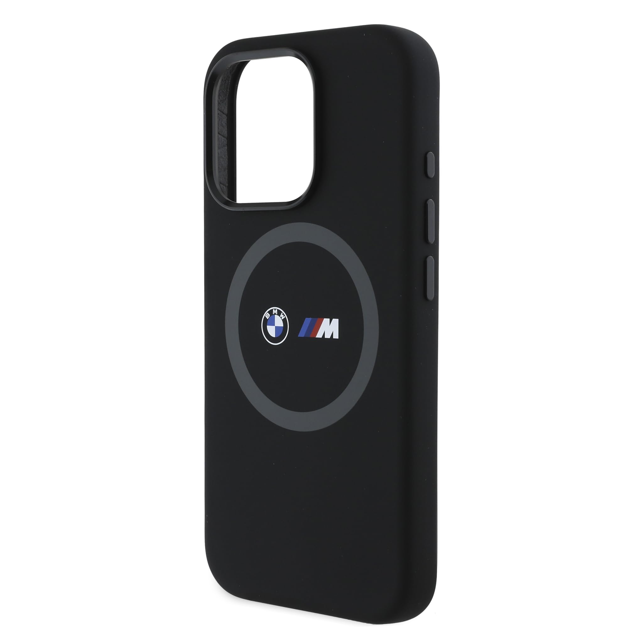 CG Mobile BMW HC M - Funda de teléfono diseñada para iPhone 16 Pro MAX, Duradera, a Prueba de Golpes, Compatible con Magsafe, Funda de Silicona Impresa con Anillo, Color Negro
