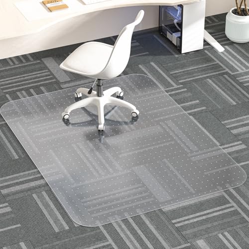 MESHDO Office Chair Mat for Carpet, 36' X 48' X 0.09' Desk Chair Mat for Carpet Floors, Clear and Thick Rolling Computer Chair Mats with Non-Slip Studded for Home and Office Low Pile Carpets