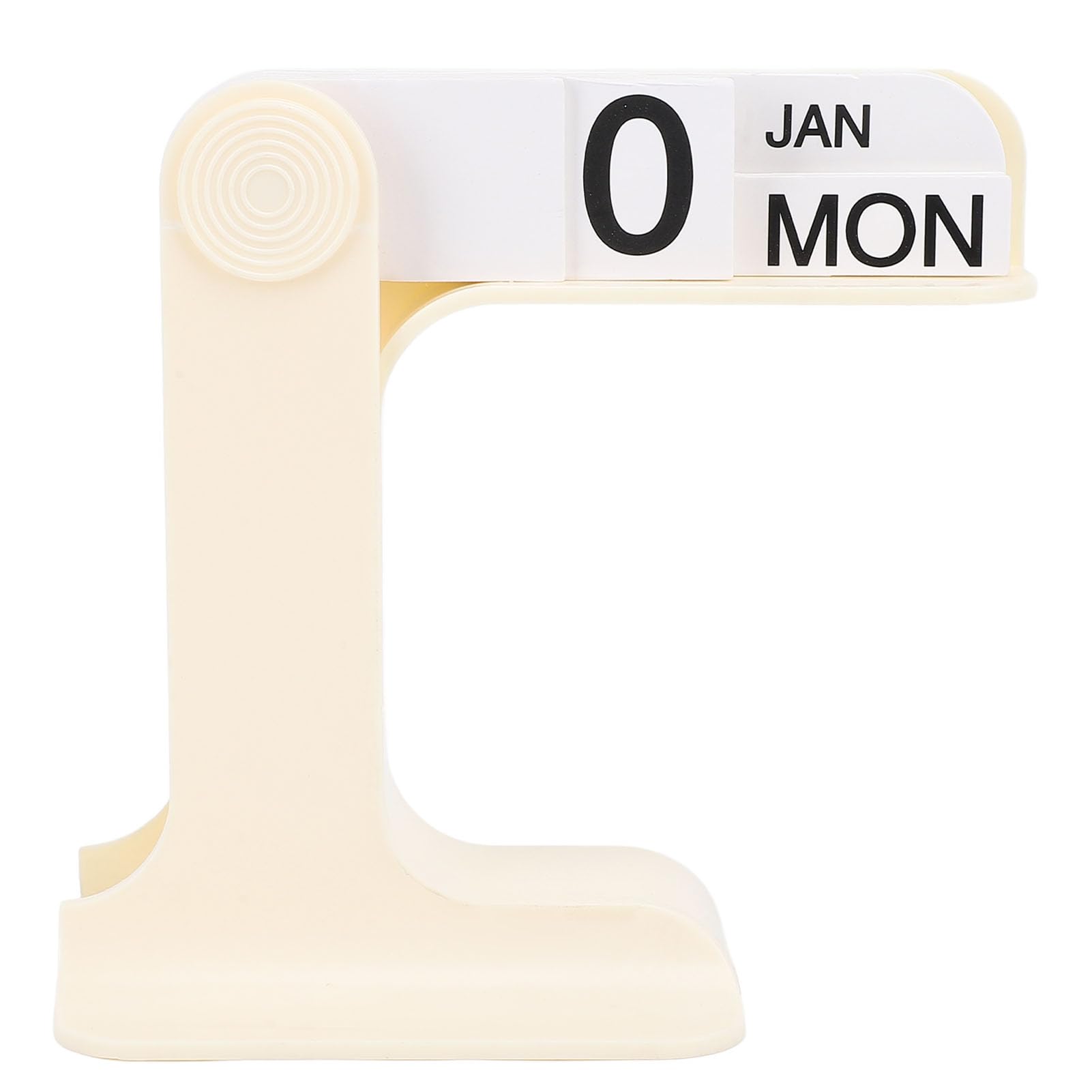 Plyisty Calendar, Modern Desk Calendar, Home Office Decoration, Rotating Design (White)