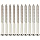 Musiclily Ultra 2,6x35mm Edelstahl Tonabnehmer Befestigungs Schrauben Pickup Screws Set für J-Bazz P-Bass P90 JM Style E-Gitarre Bass Pickup, Nickel(10er Set)