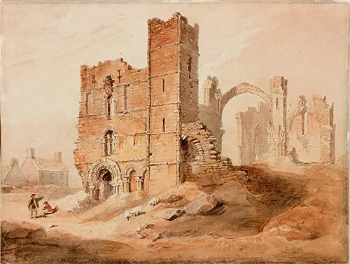 Poster abbaye de Lindisfarne par Luke Clennell impression sur toile salon 60x90cm
