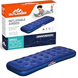 Vivo Technologies Cama de aire individual impermeable individual para camping, colchón de aire, colchón inflable rápido para viajes, camping