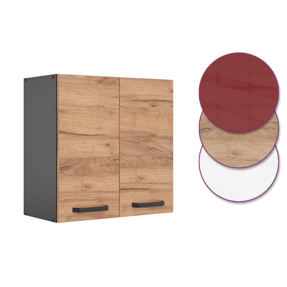 Vicco Elément Haut de Cuisine R-Line, Chêne de Force doré, 60cm, pour Une Combinaison Libre au Sein de systèmes de Cuisine modulaires