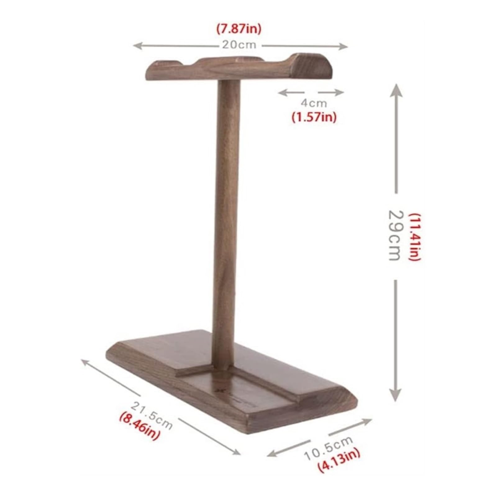 Gaming Accessori Supporto per Cuffie in Noce A Doppia Sospensione Supporto per Cuffie Verticale da Tavolo Accessori da Tavolo da Gioco Stand Over-Ear da Gioco