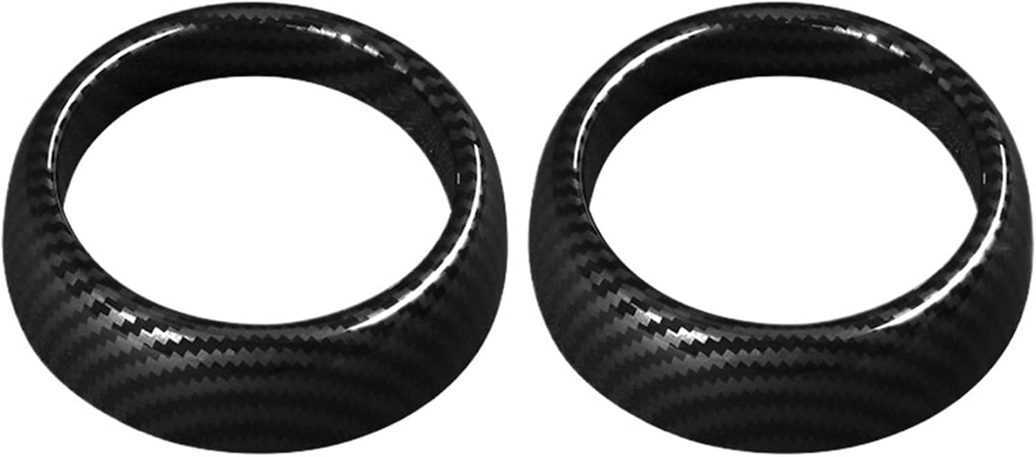 Compatible For Mini Cooper R50 R52 R53 2006 2005 2004 2003 2pcs Air Conditioner Vent Outlet Cover Ring Interior Accessories Cover Trim(Black)