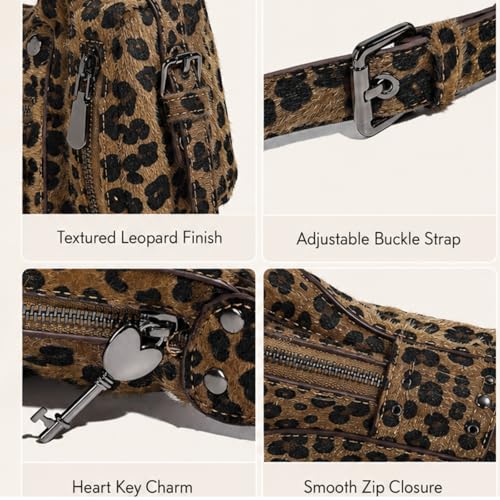 Image of Shoulder Purse for Women, Leather Women's Handbag Y2k Aesthetic Coquette Shoulder Bag Hobo Punk Trendy Ladies Purse