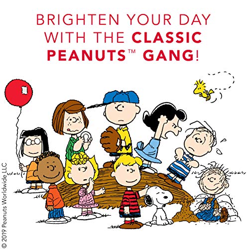 Image of Graphique Peanuts Typewriter Boxed Notecards, 16 Snoopy at Typewriter Cards Embellished with Glitter, with Matching Envelopes and Storage Box, 3.25 inch x 4.75 inch