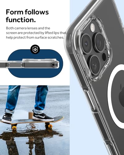 Image of Spigen Caseology Quartz Crystal Mag Back Cover Case for iPhone 16 Pro Max, MagSafe Compatible, Clear Transparent - PC+TPU | Crystal Clear