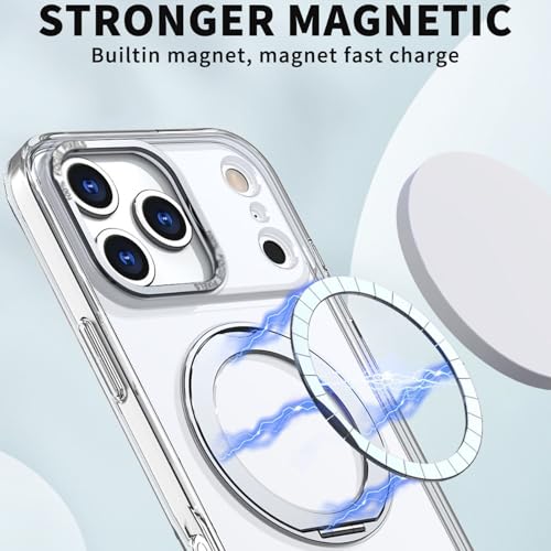 Coque magnétique iPhone 17 avec anneau support bleu - 3