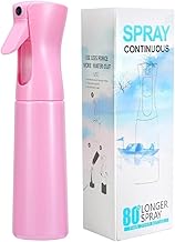 MESKIN 300ml Fine Mist Spray Bottle - Multipurpose Sprayer for Hair Styling, Cleaning, Misting, and Skin Care - Continuous and Precise Spray (Pink, Pack of 1)
