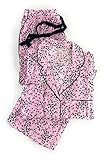 Victoria's Secret Flannel PJ Pajama Set Light Pink Tiny Hearts Large