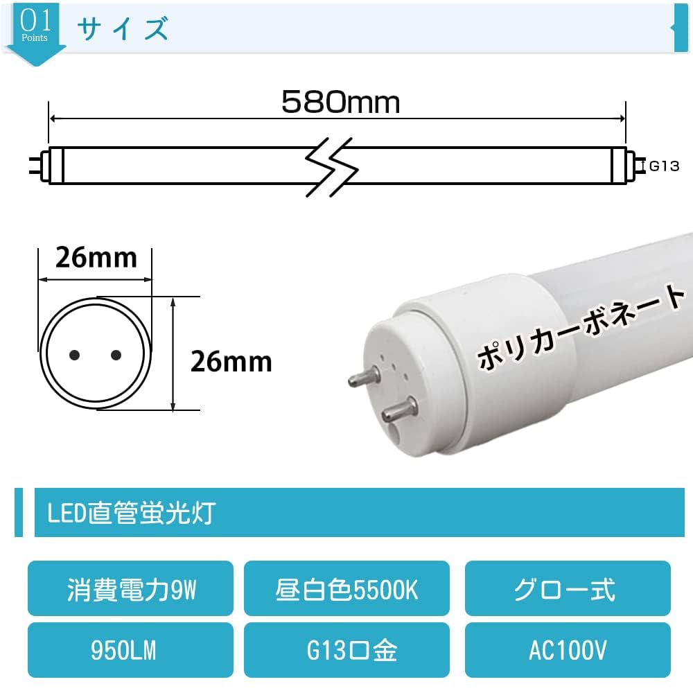 ユキ蛍光灯 楽天市場】LED蛍光灯器具 逆富士型 20W形1灯用 LED蛍光灯一体型