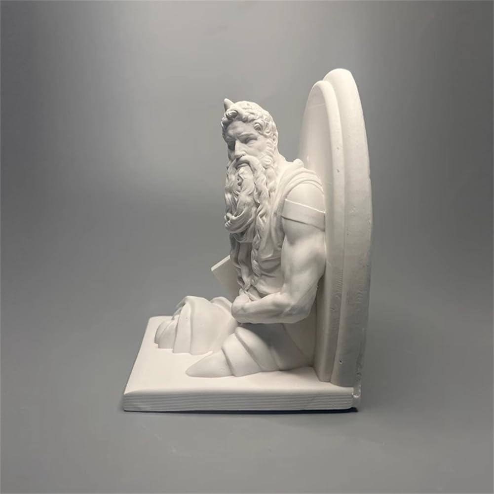 Statua di Mosè Mosè Michelangelo Busto Collezione Testa Figura Gesso Figura Mitologia Scultura per Soggiorno Casa Mensola Decorazione, Moderna Decorazione Domestica Schizzo Pratica Modello artistico