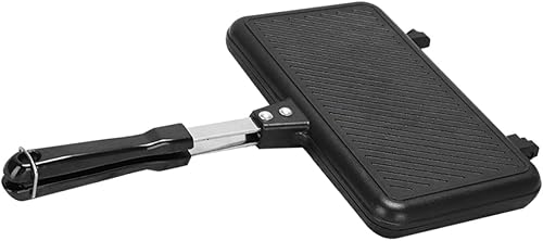 BESTonZON Sartén eléctrica para sándwiches, prensa de panini de doble máquina, máquina omlette, sartén de doble cara para panqueques y panqueques de