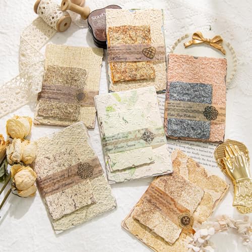 K Kattone MMK-01 168Pcs Scrapbook Paper - 6 Pack Embossed Textured Handmade Craft Paper Assorted Special Cards Paper Mix thumb #5