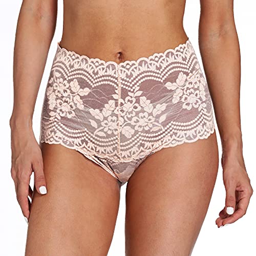 Xlndsoea Women's High Waisted Retro Thong Panties Seamless Plus Size Lace Cotton Underwear Pack Of 3 #TOP1