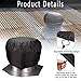 2 Pack Turbine Roof Vent Cover House, Black Roof Turbine Hoods Shield Canvas, Adjustable Drawstring Turbine Ventilator Cover (20