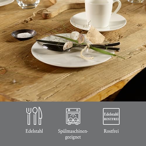 Foto von vivo - Villeroy & Boch Group - Voice Basic Tafelbesteck 30 Teilig 6 Personen, Spülmaschinenfest, Rostfrei, Besteck Set, Essbesteck, Messer Gabel Löffel Set, Cutlery Set, Besteckset Edelstahl