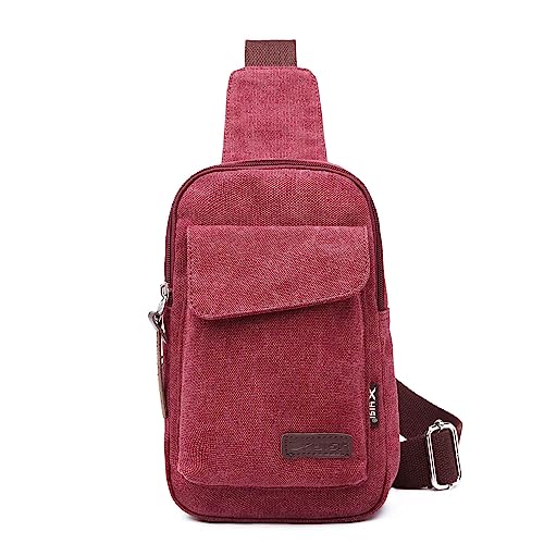 Sac à dos croisé Wxnow en toile premium robuste et élégante pour un confort supérieur