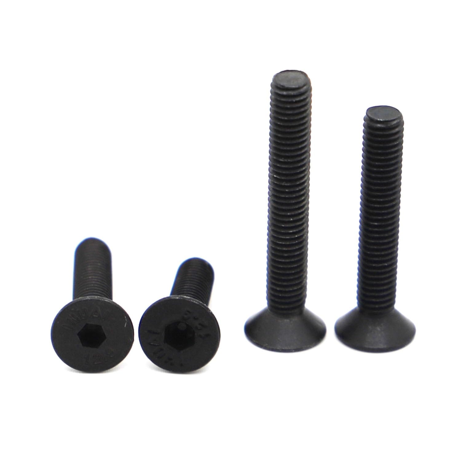 Tornillo autorroscante M2, M2.5, M3, M4, M5, M6, M8, M10, M12, acero negro, grado 10.9, hexagonal, cabeza plana, avellanada (1-50 piezas) cubierta de tornillo (35 mm, M3 50 piezas)