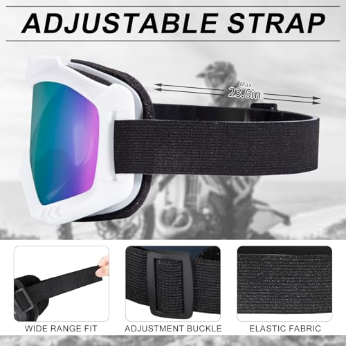 KINGBIKE Dirt Bike Goggles ATV Motorcycle Goggles 2 Pack Motocross Windproof MTB Goggle for Youth Adults Men Women