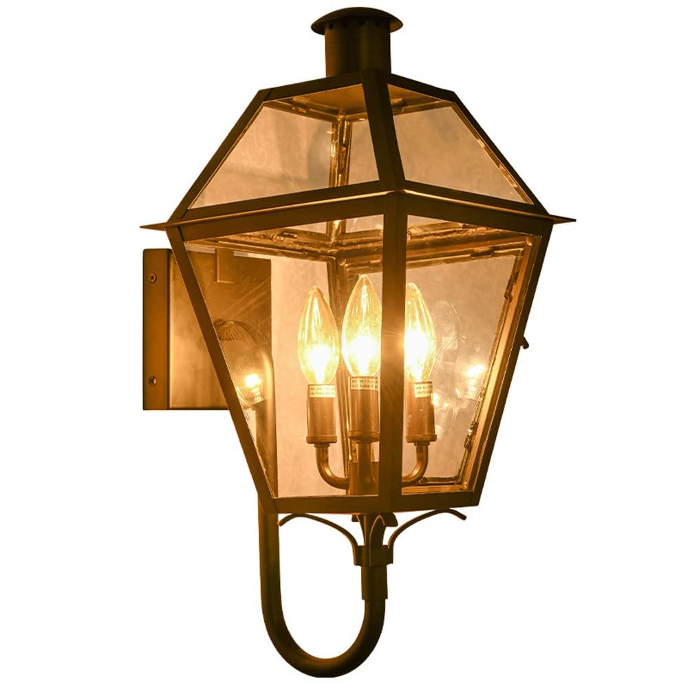 Luminaire de porte d'entrée en verre transparent pour éclairer le porche et le mur du garage