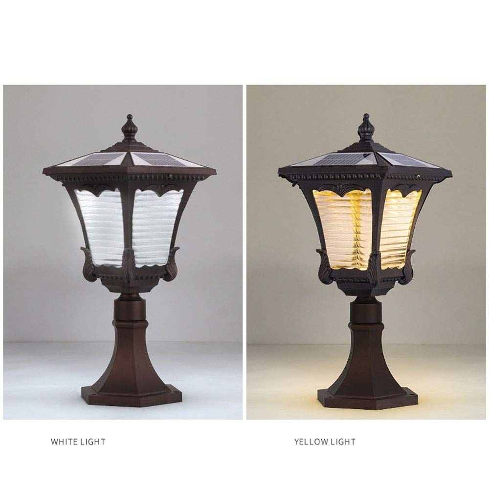 Zewnętrzna lampa słupowa Lampy zewnętrzne, Kolumna solarna Reflektor trawnikowy Lampa ogrodowa Lampa ogrodowa Lampa podłogowa Lampa uliczna na słupku Lampa LED na werandę,S