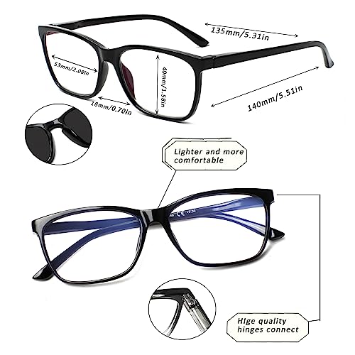 Image of SIGVAN Ladies Reading Glasses Blue Light Blocking Spring Hinge Fashion Pattern Print Eyeglasses for Women