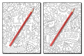 Paperback Live Your Dreams: An Adult Coloring Book with Fun Inspirational Quotes, Adorable Kawaii Doodles, and Positive Affirmations for Relaxation Book