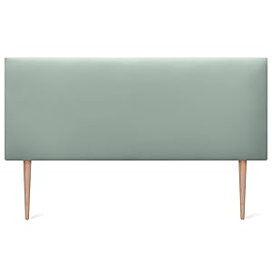DHOME Cabecero de Polipiel o Tela AQUALINE Liso con Patas cabeceros Cabezal tapizado Cama Lujo (135x105cm con Patas (Camas 120/135/140), Polipiel Verde Agua)
