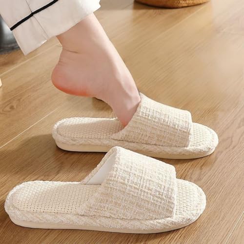 House Slippers for Women Indoor Cotton Bedroom Slippers Slides for Women Indoor Soft Durable Sole for Bedroom Home2