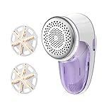 Ruidla Fabric Shaver Lint Remover, Sweater Shaver with Replaceable Stainless Steel 6-Leaf Blades, Fabric Defuzzer for Clothes Fuzz, Lint Balls - Battery Operated