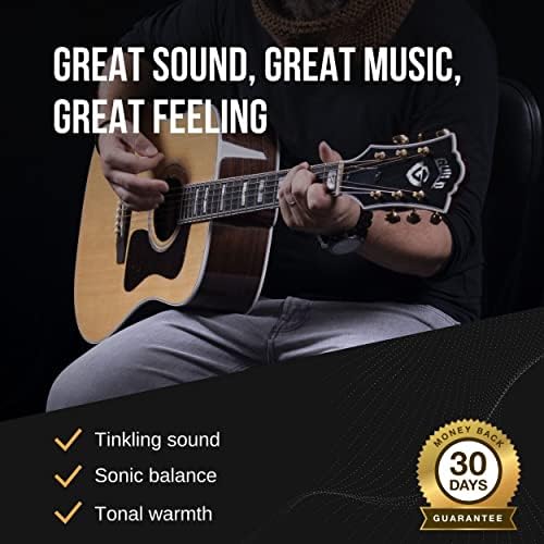 3 Szt Struny Do Gitary Akustycznej (10-47) - Dodatkowa E1 Struna & Nawijacz Strun & 3 Kostki - Struny Do Gitary 6-strunowej Phosphor Bronze - Acoustic Guitar Strings 3 Pack